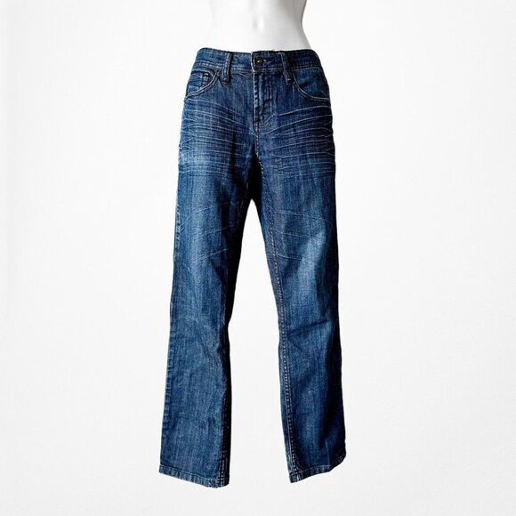 Apt. 9 Dark Wash Low Rise Slim Fit Straight Leg Denim Jeans Size 29 - Picture 4 of 7